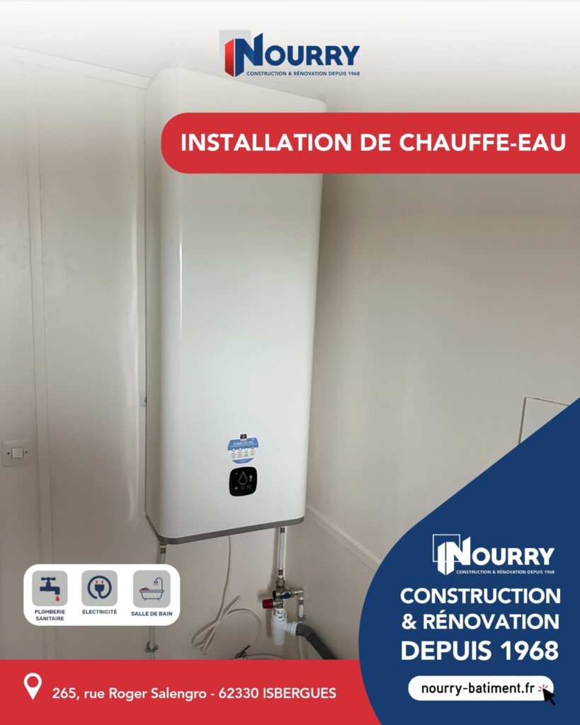 Installation chauffe-eau Nourry Bâtiment Chauffe-eau professionnel Efficacité énergétique Confort thermique Service fiable Expert chauffe-eau Réglage chauffe-eau Maintenance chauffe-eau Chauffage eau Installation rapide Confort domicile Solutions chauffe-eau Technicien chauffagiste Réparation chauffe-eau Nourry Batiment